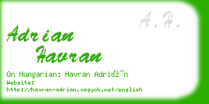 adrian havran business card